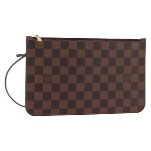 LOUIS VUITTON Damier Ebene Neverfull MM Pouch Accessory Pouch LV Auth BA6976